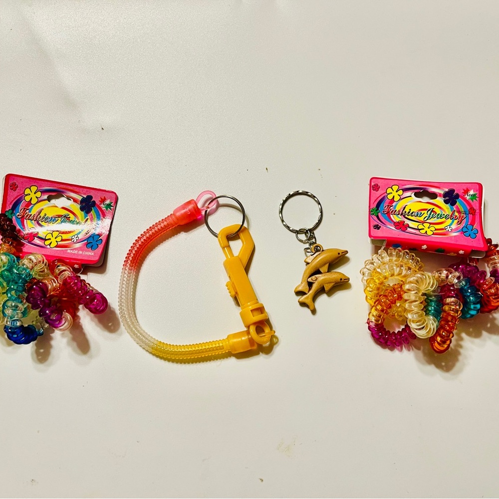 Vibrant Hair Coil Set with Keychain